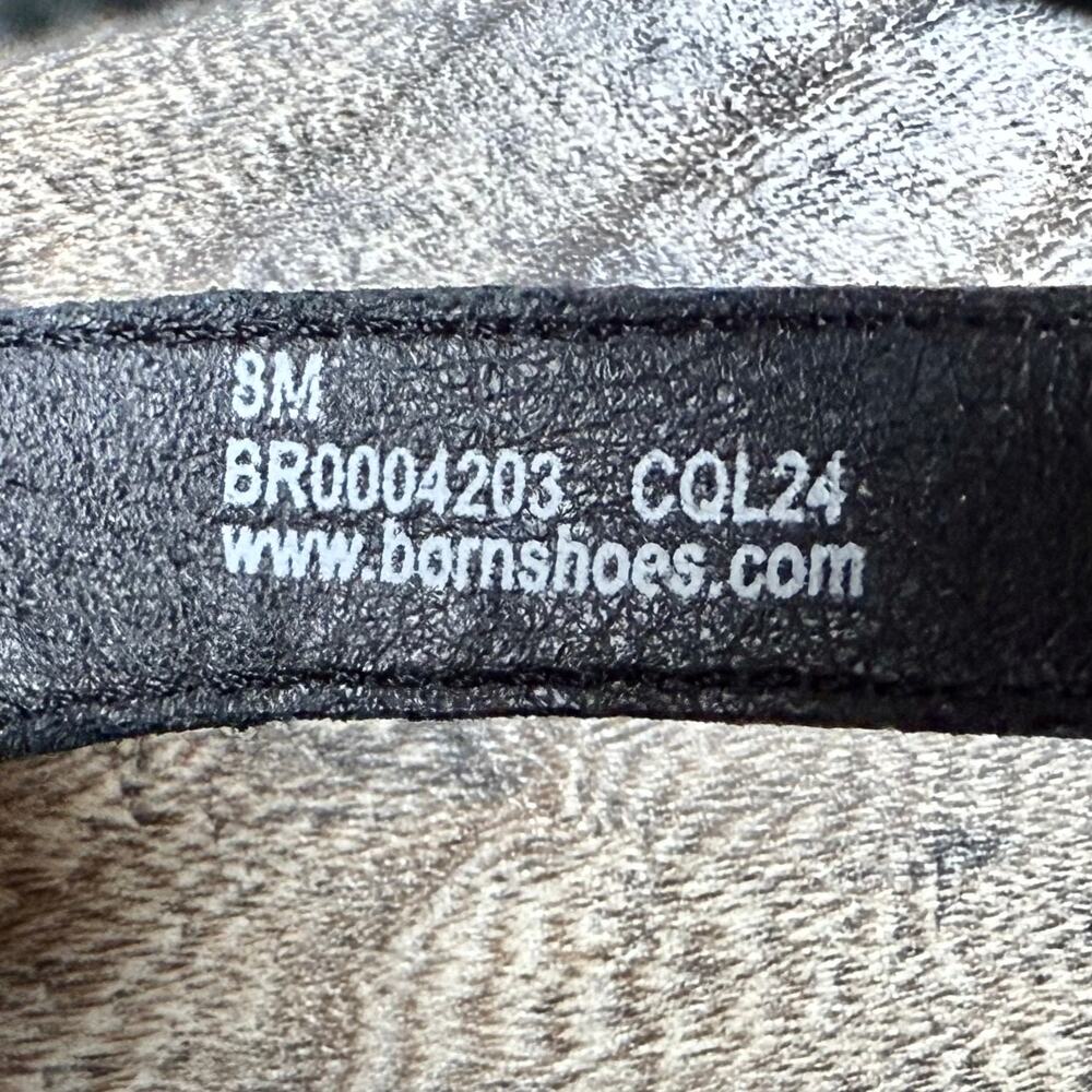 NIB Born Pawnee 8M Black Leather Strappy Comfort Lightweight Wedge Sandals - Picture 9 of 11